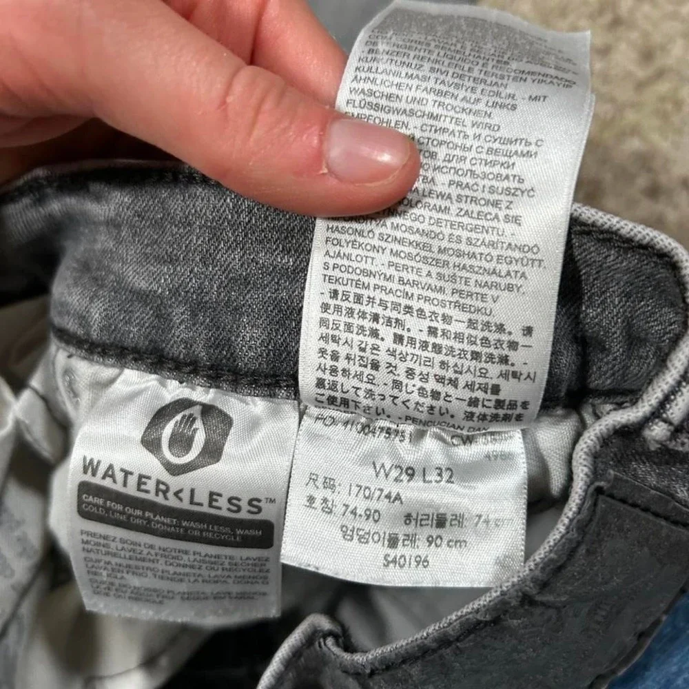 Men's Levi's 511 Slim Fit Gray Jeans –‎ W29 L32 (Fits a W28) Casual Basic Pants